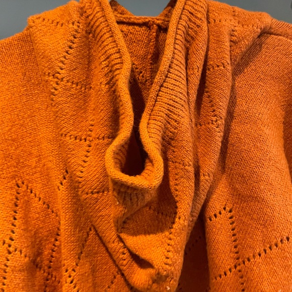 Orange Wool Sweater with Hoodie - Picture 5 of 5